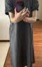 MUJI 女式 汉麻 棉 短袖连衣裙 女装裙子长裙 26年夏季 BC2Q4C6S 深灰色 M (160/84A) 实拍图