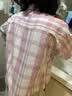 MUJI  女式 汉麻 棉 短袖衬衫女士衬衣外套26年夏季女装女款 BC2AEC6S 粉色格纹 M （160/84A） 实拍图
