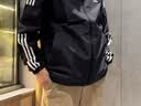 adidas通勤百搭经典休闲运动连帽夹克外套男女春夏阿迪达斯三叶草 深灰   M 实拍图