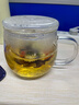 富光花茶杯 男女士茶水分离杯子 双层办公泡茶玻璃杯带把高硼硅水杯 实拍图