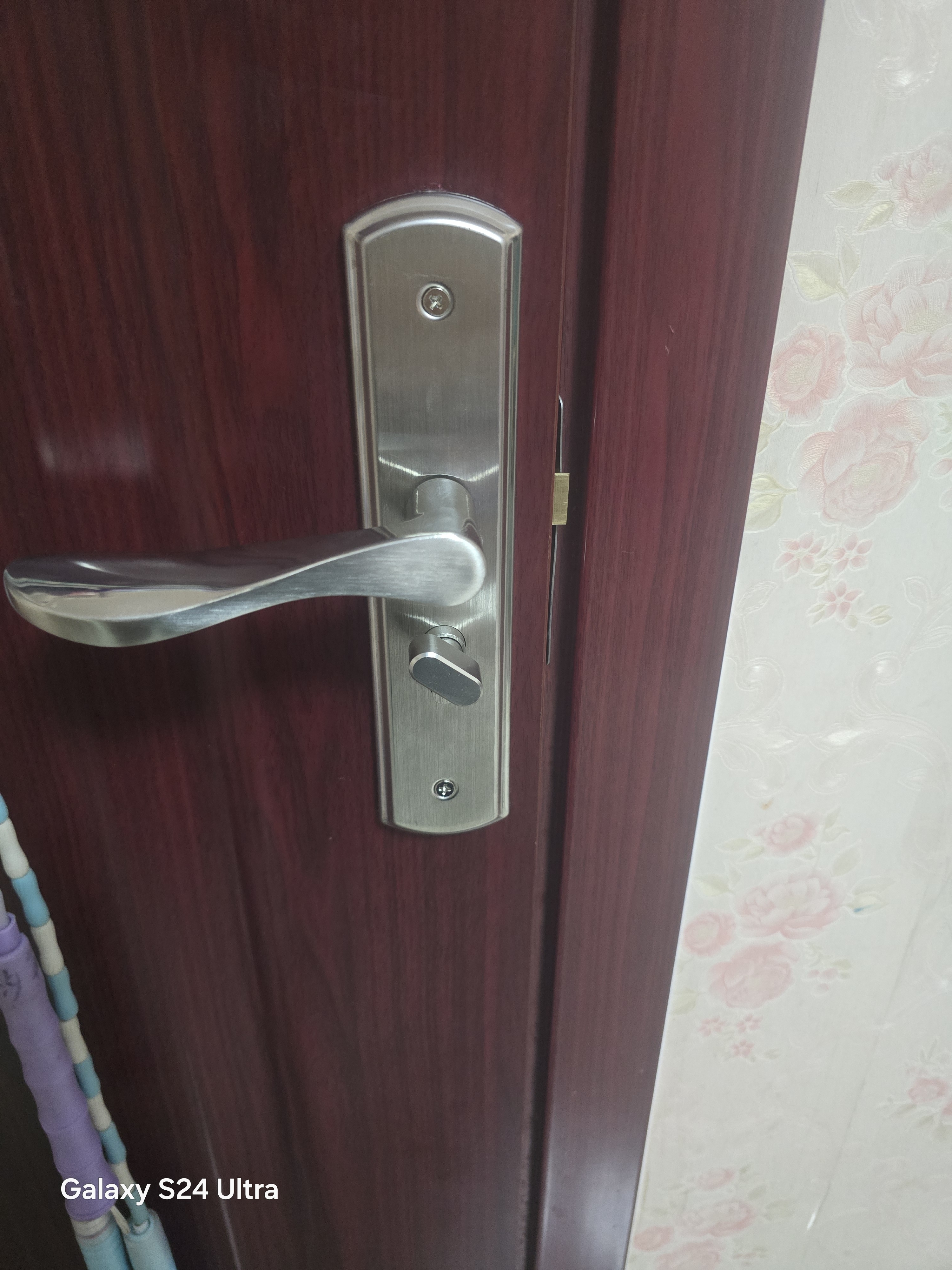 虎顿（HOTUN）室内门锁木门锁卧室门锁可调节尺寸门锁旧门换锁免开孔KTS01-125B 实拍图