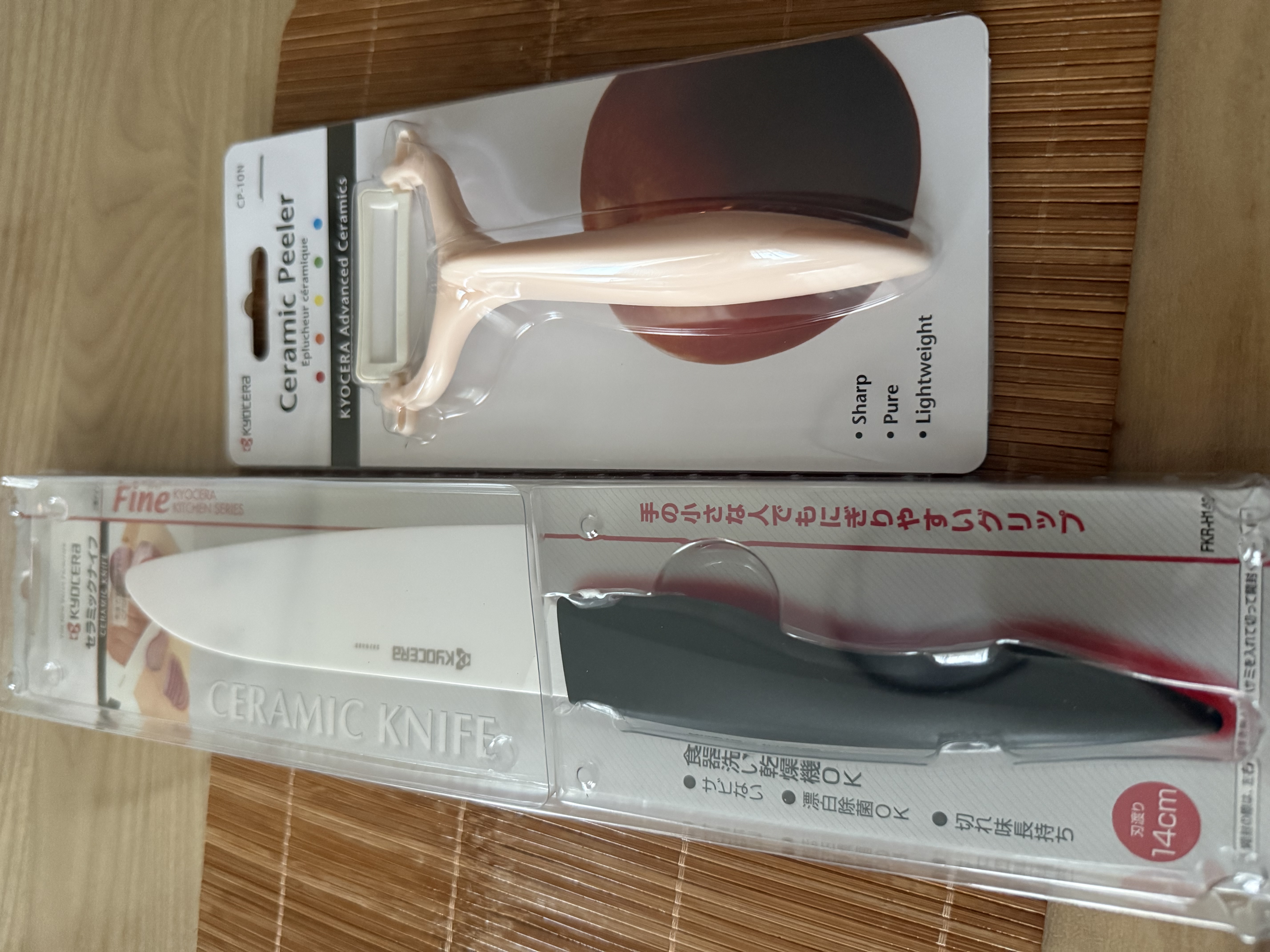 京瓷（KYOCERA）日本京瓷陶瓷刀厨房三德刀切水果刀具蔬菜刀宝宝辅食刀5.5寸 5.5寸黑色+原装削皮刀粉色 实拍图