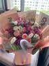 馨仪鲜花速递玫瑰向日葵康乃馨花束送女友生日礼物全国同城配送 11朵粉玫瑰混搭花束 实拍图
