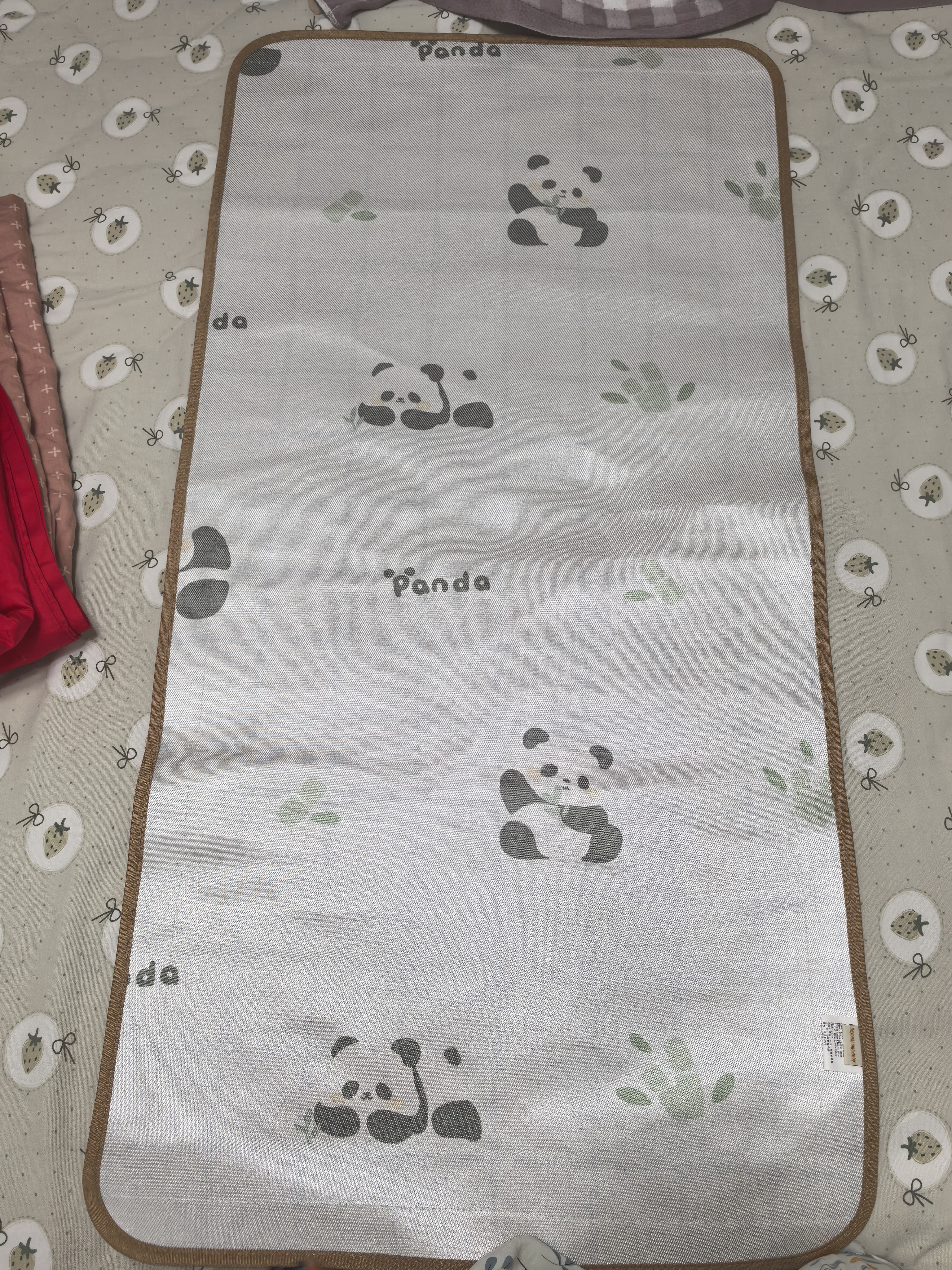 BEYONDHOME BABY博洋母婴儿童双面席A类藤席冰丝凉席夏季婴儿凉席小熊猫60*120cm 实拍图