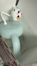 贝亲（Pigeon）儿童牛奶杯1-3岁宝宝喝水喝奶PPSU直饮奶瓶双吸管水杯海青色330ml 实拍图
