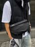 JEEP磁吸扣单肩斜挎包男士大容量机能胸包通勤机车骑行运动休闲邮差包 黑武士【快拆磁吸+多隔层】 实拍图