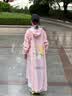 牧萌儿童雨衣带书包位男女童女孩加长全身学生雨披 独角兽 4XL 实拍图