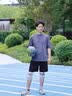 BSR5E空气护膝夏季轻薄运动专业防护女士跑步男士专用护膝盖半月板损 灰色【5E高端轻薄护膝】双只 均码/可调节 实拍图