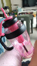 【京东物流】水杯冰霸吸管杯高颜值学生茶水分离大容量杯子 肚肚杯1个-玫红色 实拍图