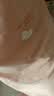 猫人睡衣女士100%纯棉长袖纯色带胸垫简约宽松睡裙家居服虾粉L 实拍图