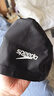 速比涛（Speedo）成人泳帽EPP纯色游泳布帽入门款防水舒适高弹不勒头轻盈透气 黑色 实拍图