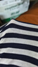 H&M女装T恤夏季圆领时尚休闲简约宽松短袖上衣1270848 白色/海军蓝条纹 L 170/104 实拍图