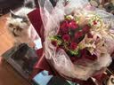花艺湾鲜花同城配送玫瑰百合花束表白送女友老婆闺蜜生日礼物 33朵红玫瑰9朵粉百合花束 全国同城配送 留言送花日期 实拍图