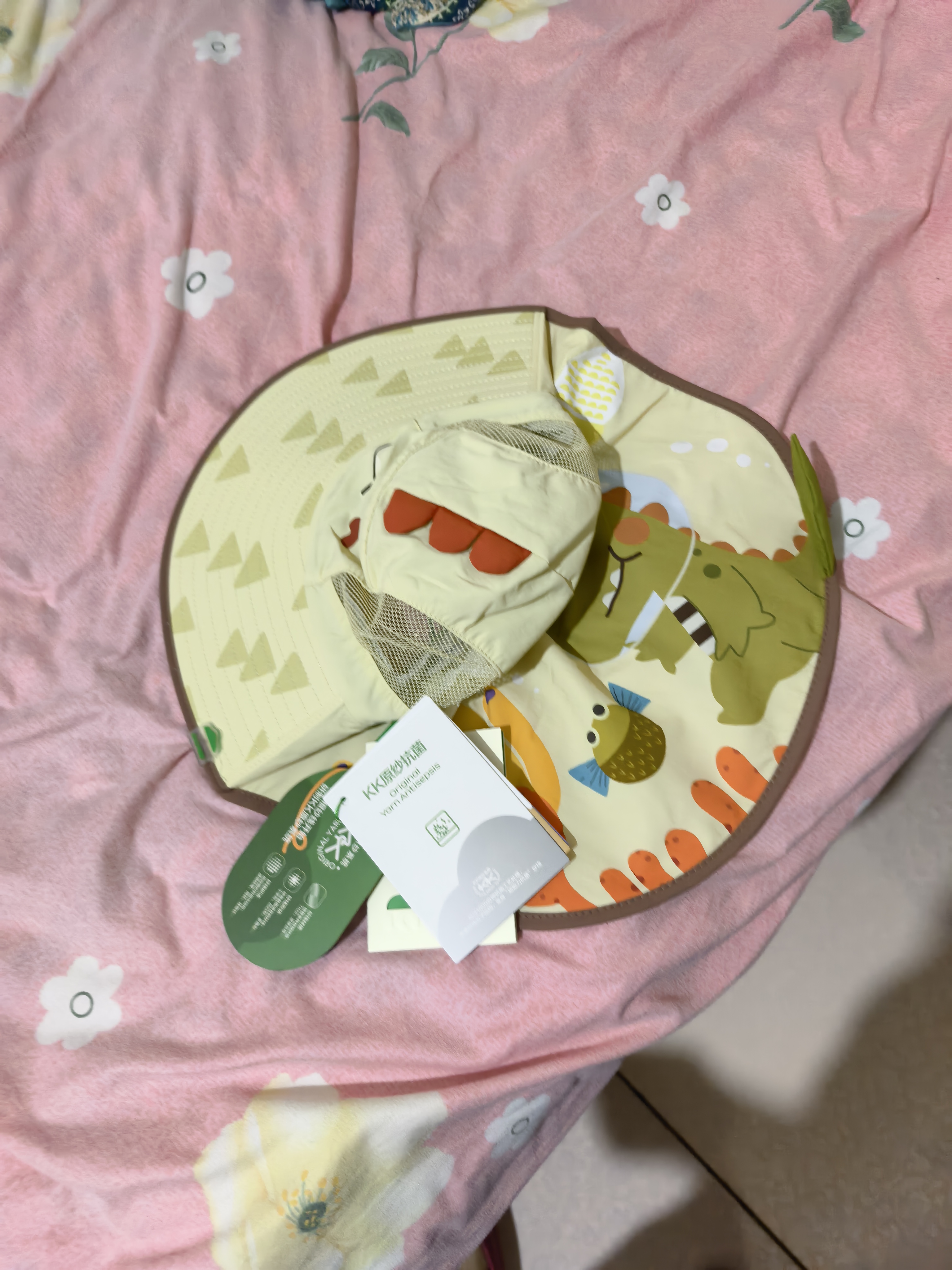Kocotreekk树儿童防晒帽大帽檐护颈夏季宝宝遮阳帽男女童防紫外线沙滩 实拍图