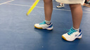 尤尼克斯（YONEX）羽毛球鞋yy入门级训练减震动力垫男女SHB101CR 白/蓝39码 实拍图