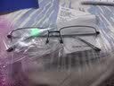 依视路（ESSILOR） 新款商务男镜架时尚镜框女配依视路镜片近视定制眼镜网上配镜 钛金属-半框-4017BK-黑色 镜框+依视路膜岩高清1.60现片 实拍图