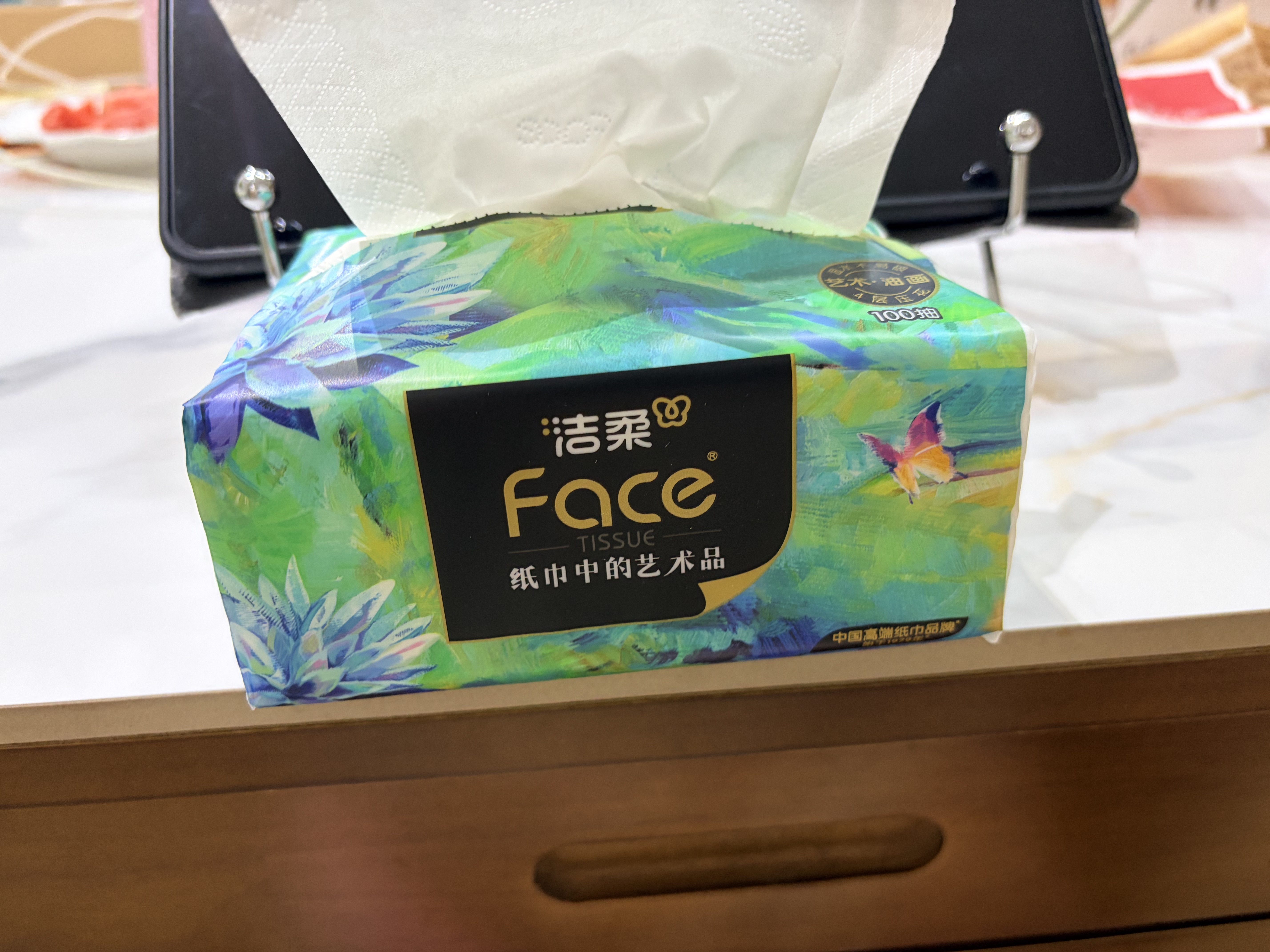 洁柔抽纸 艺术油画Face4层100抽*20包 大尺寸M码加厚卫生纸整箱 实拍图