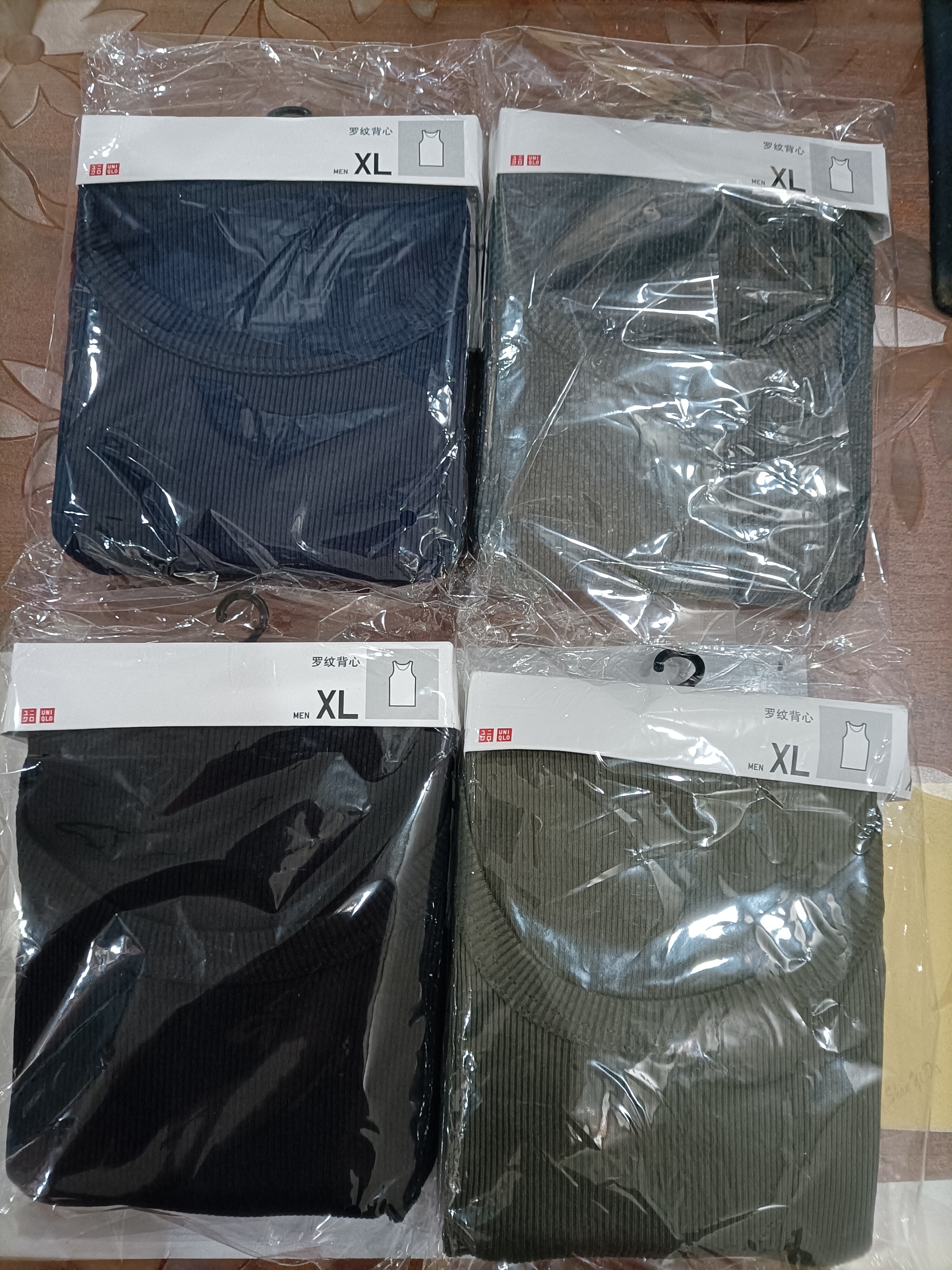 优衣库罗纹背心男装26春夏新款482759 69 藏青色 XL 实拍图