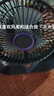 电风扇小风扇台式桌面风扇循环扇空调扇迷你便携户外风扇静音散热风扇大风力usb直插无开关无档位 灰紫色 实拍图