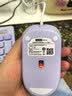 联想（Lenovo）有线键鼠套装KM220/TL21 巧克力按键有线键盘鼠标USB商务电脑办公键盘笔记本台式机一体机键盘紫色 实拍图