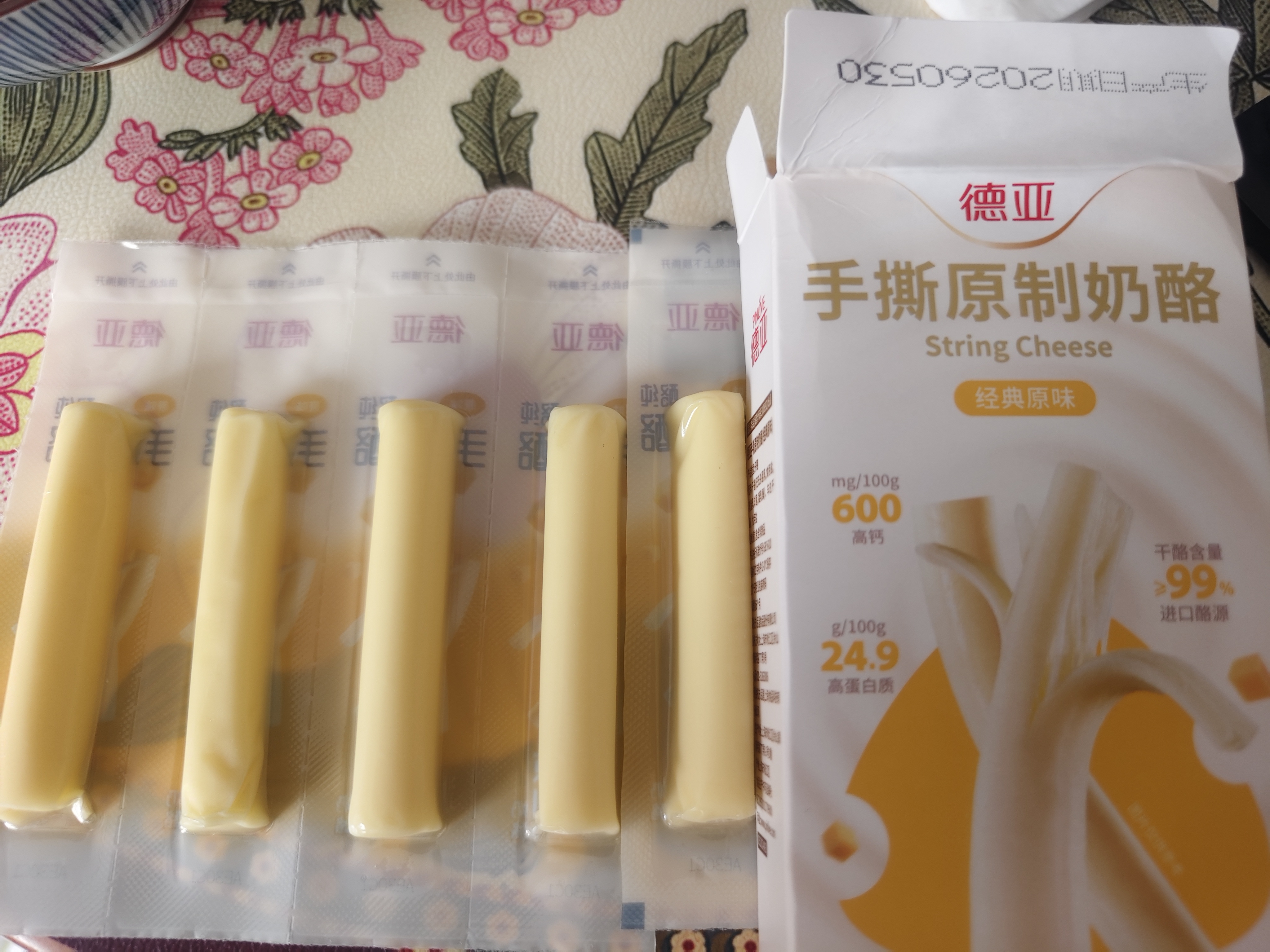 德亚原制手撕奶酪棒99%干酪含量【原味】80g*3盒高钙高蛋白早餐恰巴塔 实拍图