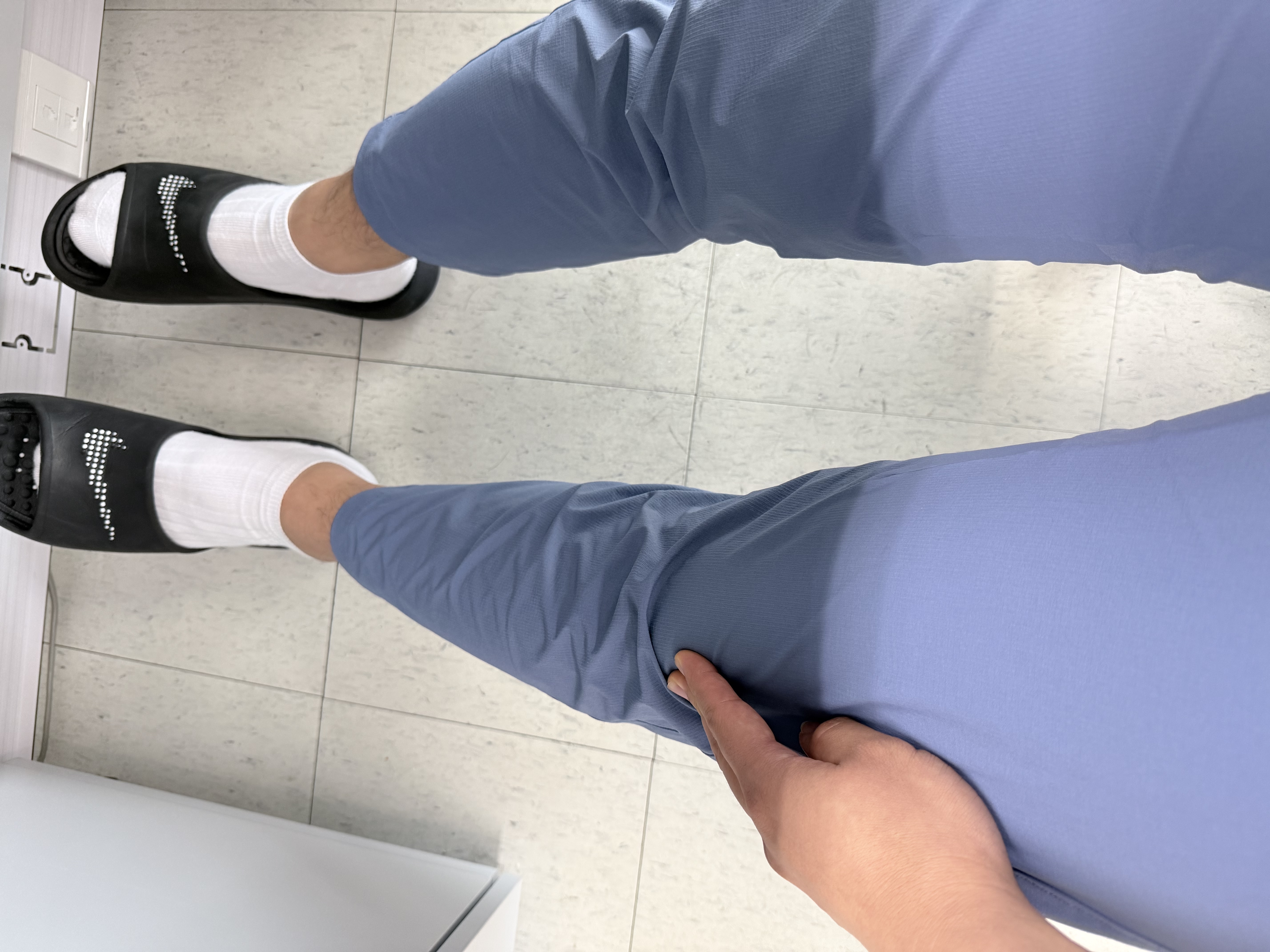 蕉下（beneunder）休闲裤子男四季可穿锥型裤通勤户外长裤速干百搭AL021 冻湖蓝 XL 实拍图