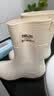 德力西电气时尚女士雨鞋米白色中筒25CM成人雨靴PVC一体成型防水防滑耐磨水鞋 实拍图