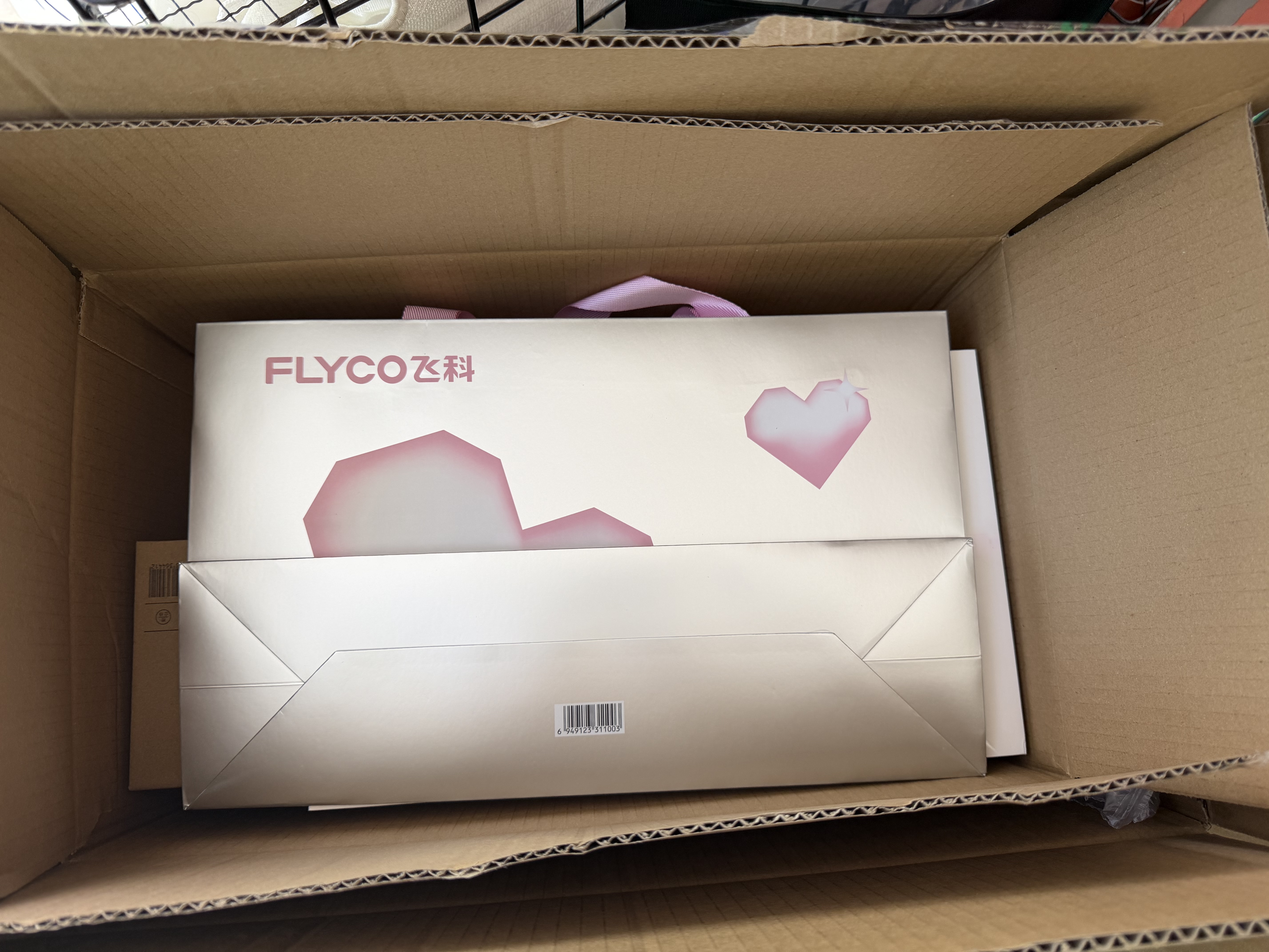 飞科（FLYCO）高速吹风机送女生表白礼物出行必备便携速干降噪负离子护发吹风筒FH6371钻石粉配挂架 实拍图