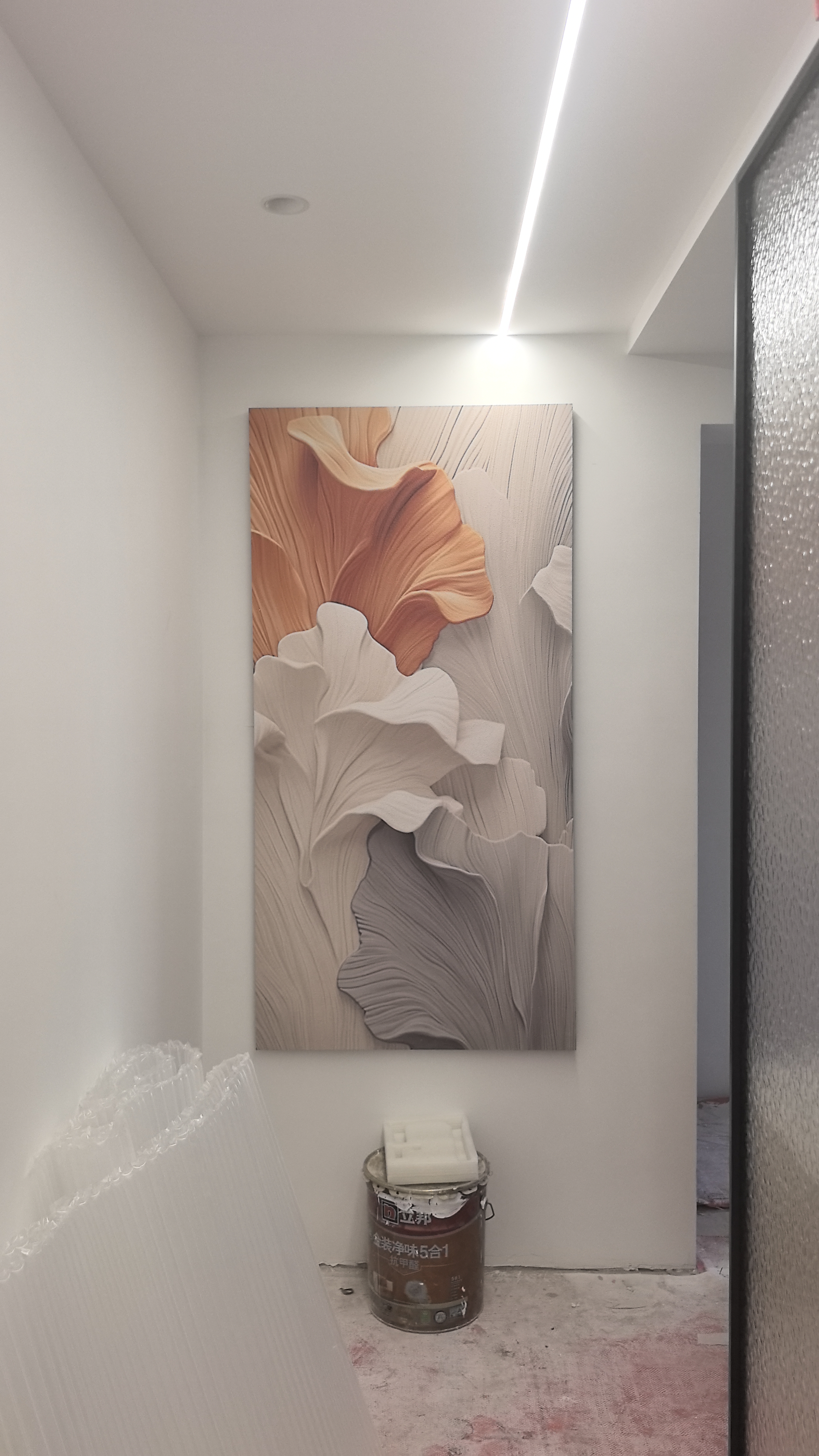 好久不见家大业大入户玄关装饰画奶油风抽象艺术走廊过道壁画立体砂岩挂画 实拍图