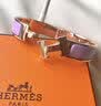 爱马仕（HERMES）手镯 新款合金珐琅手镯小号窄款经典H扣手镯男女同款节日礼物现货 粉色-玫瑰金 实拍图