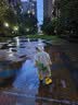 牧萌儿童雨鞋男童女童防水立体宝宝防滑耐磨卡通雨靴 黄色挖掘机 17码 实拍图