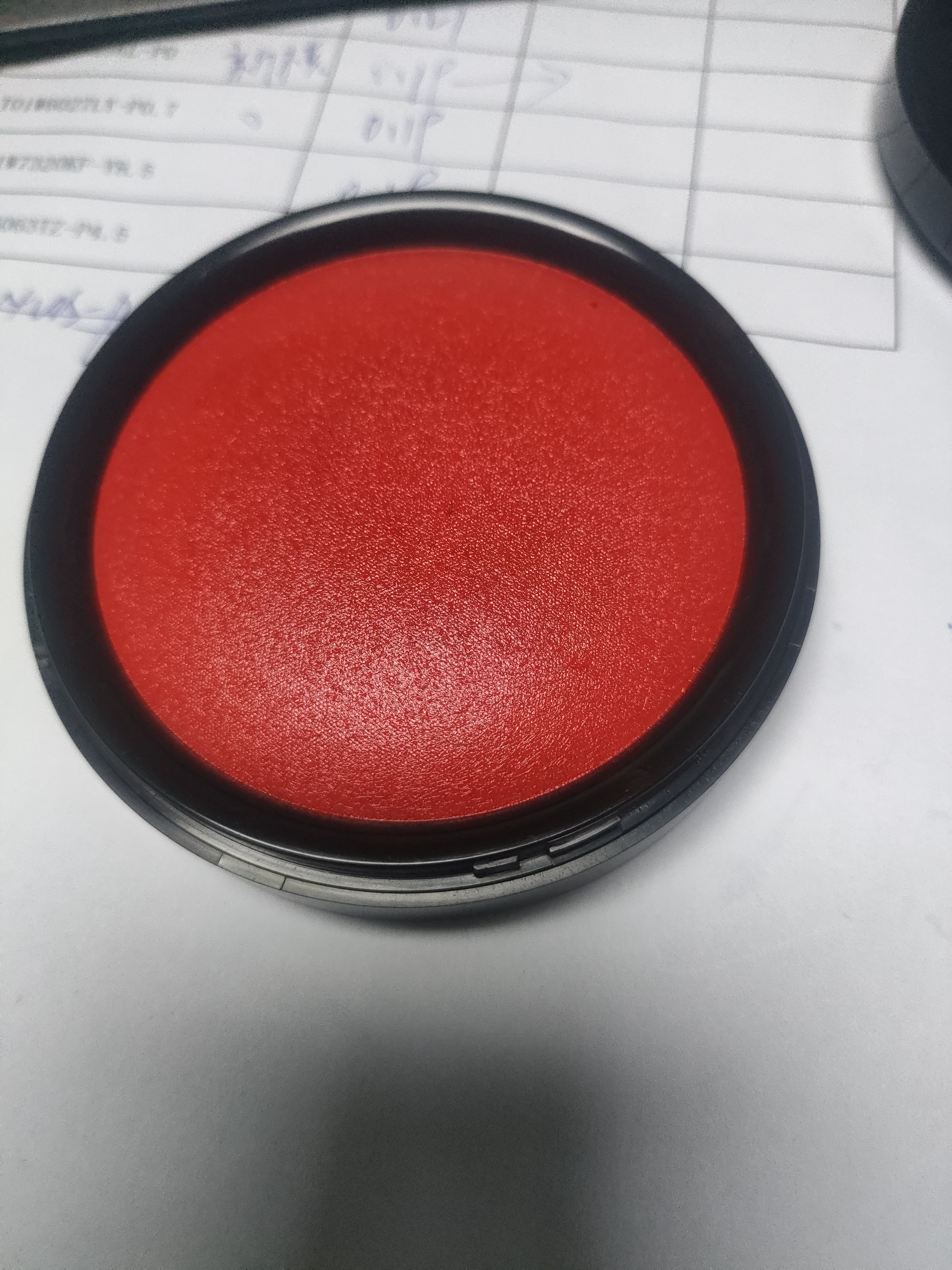 优必利利百代速干印台 快干明色朱肉印泥红色纱布70MM   MS-60 实拍图