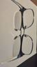 蔡司（ZEISS）镜片近视眼镜男款可配度数防蓝光辐射超轻纯钛半框变色散光眼镜框 【高端钛材】中框-黑银 配LASHION1.56防蓝光镜片(0-400度） 实拍图