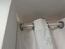 未来式免打孔伸缩晾衣杆衣柜挂衣杆窗帘杆不锈钢晾衣架浴帘杆白75-120 实拍图