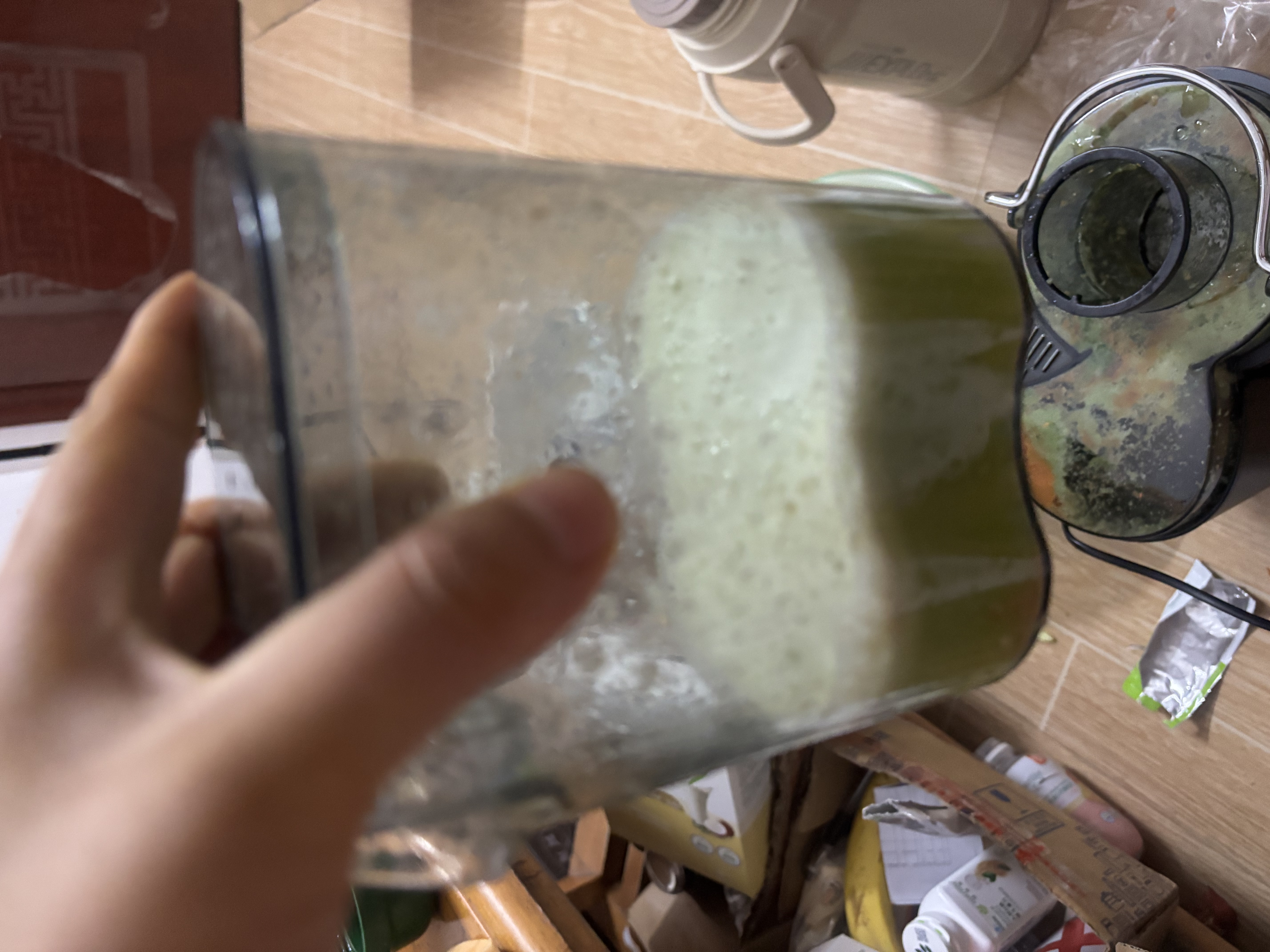 苏泊尔（SUPOR）榨汁机家用渣汁分离水果机便携式果蔬原汁机全自动多功能迷你小型蔬菜汁机大口径可拆洗果汁杯红色 红色 实拍图