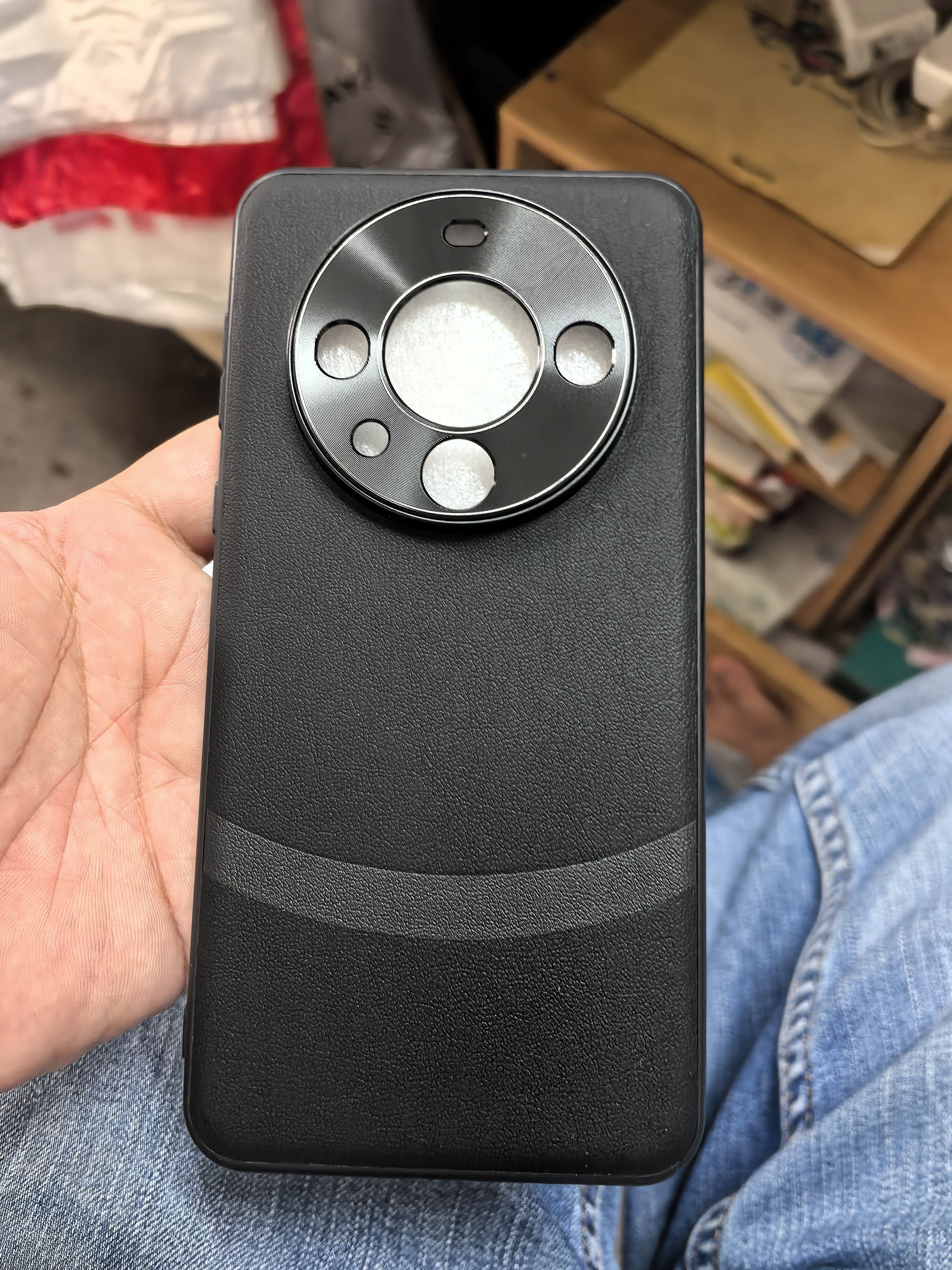 第一卫DIVI【自 营 正 品 丨顶配质感】适用华为mate60pro手机壳mate60pro+真素皮镜头全包超薄防摔壳男砚黑 实拍图