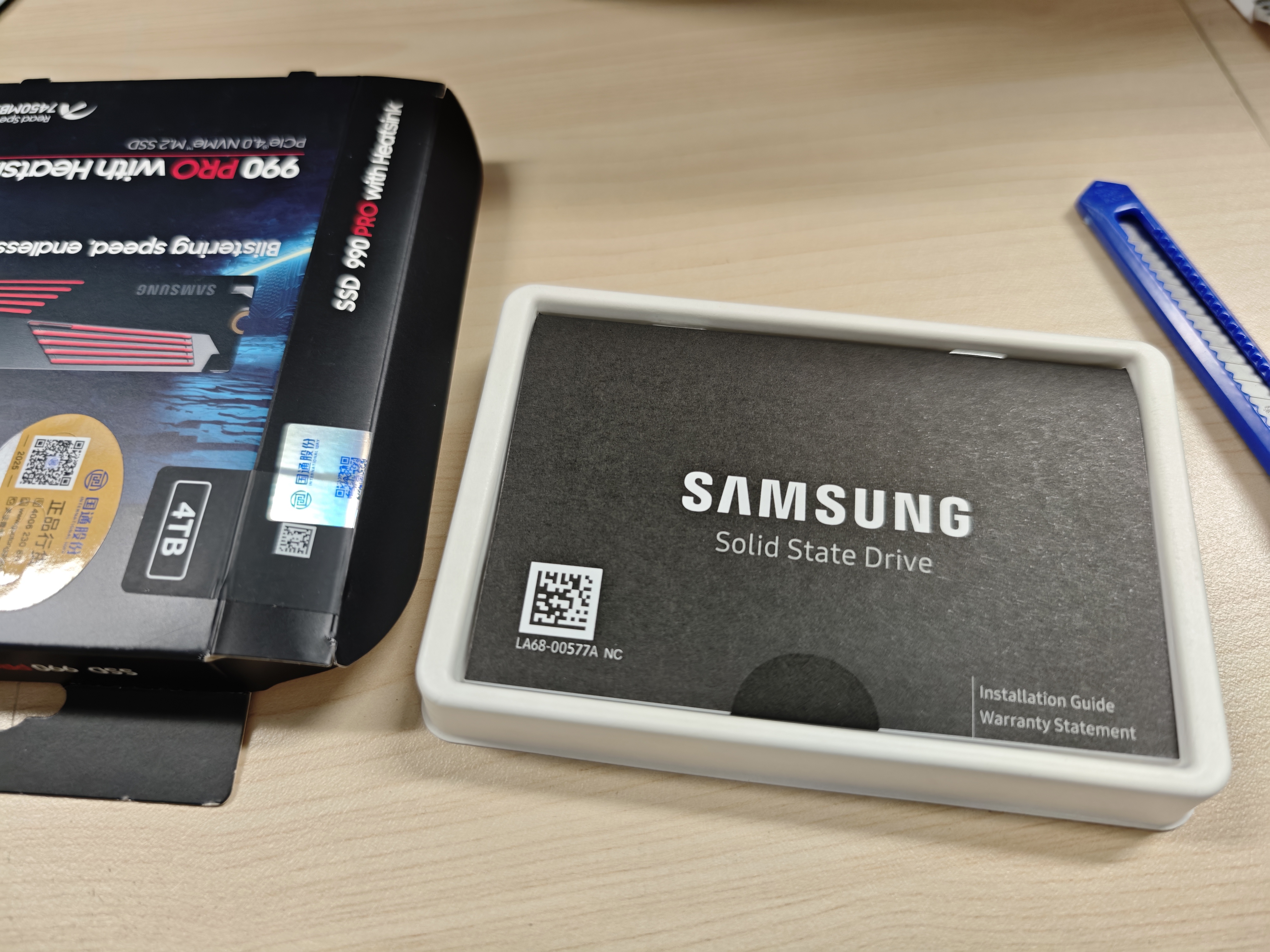 三星（SAMSUNG）4TB SSD固态硬盘 M.2接口(NVMe协议PCIe 4.0 x4) 990 PRO With Heatsink散热片版 台式机 PS5 实拍图