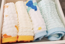 全棉时代 口水巾手帕婴儿纯棉水洗纱布宝宝擦脸巾方巾25*25cm 6条/盒 【手帕 6条装】抗菌-黄蓝紫 | 30×30cm 实拍图