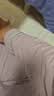 红豆居家睡衣女长袖纯棉春秋季透气翻领开衫女士睡衣家居服丁香紫 165/88A 实拍图