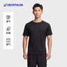 迪卡侬短袖速干衣男吸汗透气半袖上衣运动健身t恤黑色2XL-2501396 实拍图