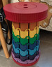 星恺折叠凳伸缩凳户外便携式小凳子塑料凳圆凳板凳 HK5077彩虹天蓝 实拍图