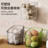【热销百万】厨房壁挂式姜蒜收纳盒可沥水生姜蒜头置物架挂篮浴室 冰透白【大号】+【贴片】一个装 实拍图