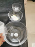 莫依冉纳钢化玻璃碗微波炉汤碗水果沙拉碗杰之蓝家用饭碗打蛋碗餐具  大中小三件套（透明钢化） 实拍图