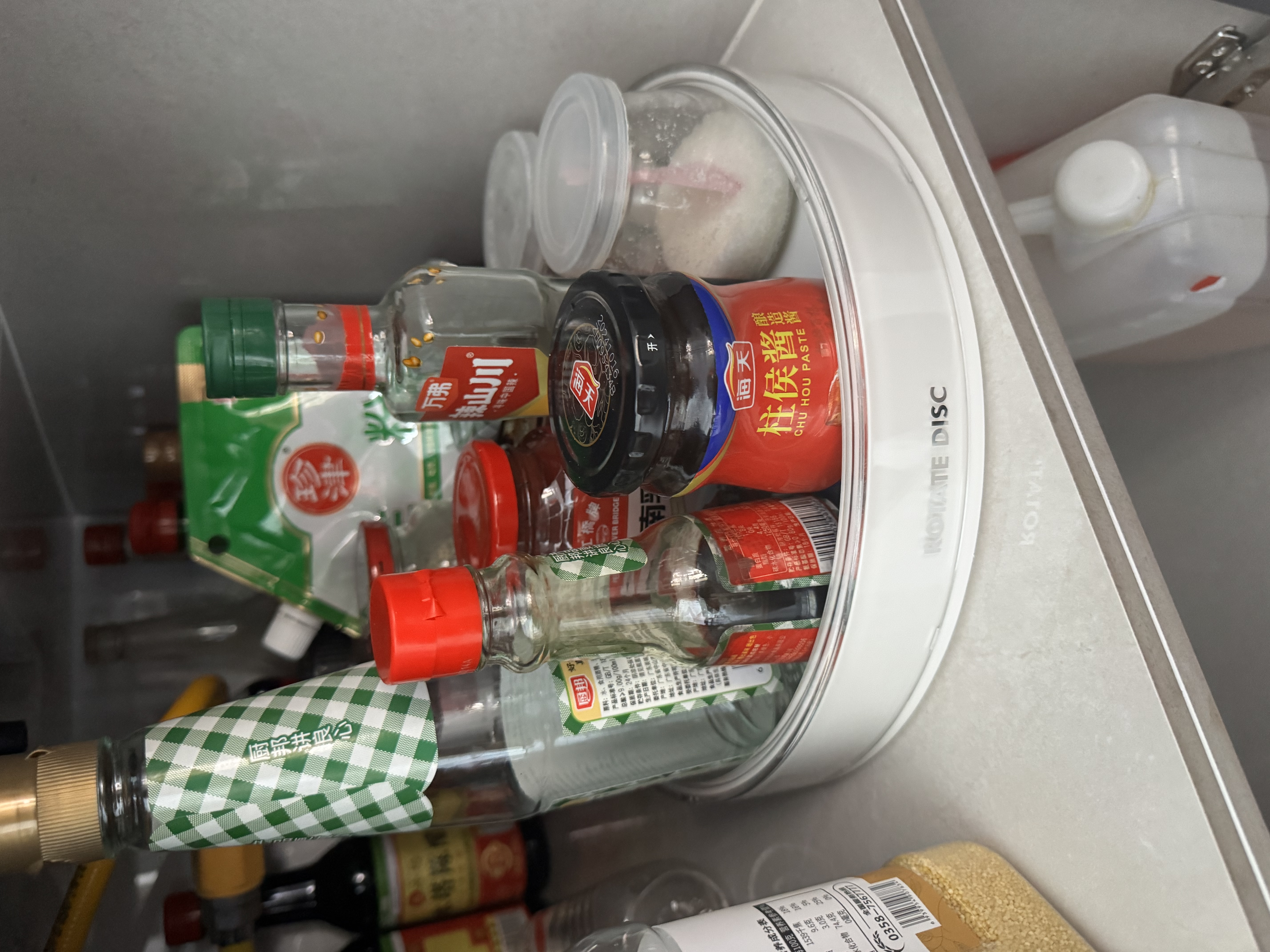 懒角落旋转调味架厨房置物架调料托盘多功能收纳架 可旋转托盘大号 实拍图
