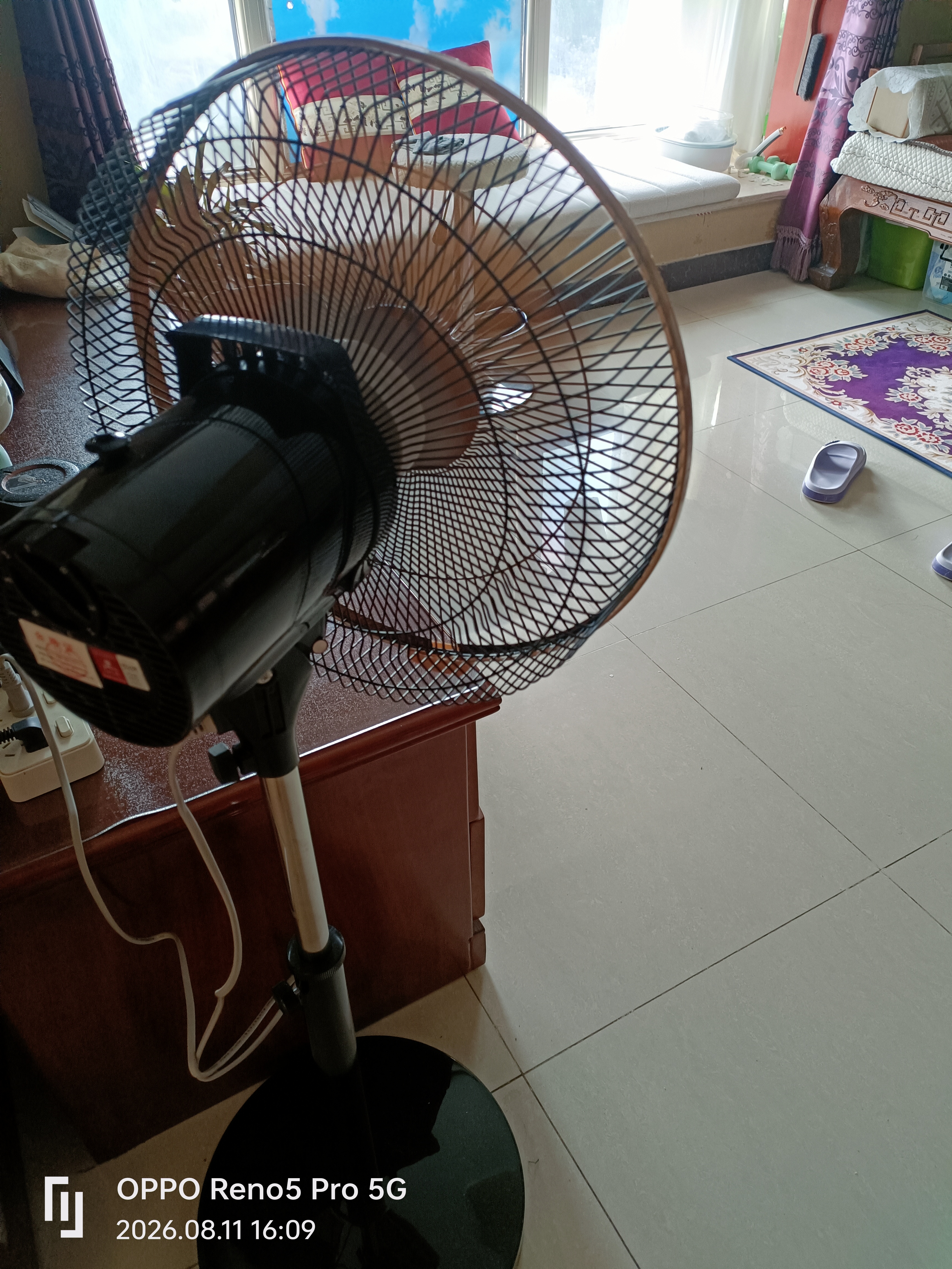 华生（Wahson）电风扇/落地扇/金属铝叶风扇/低噪大风量宿舍办公扇商务家用省电立式电扇FS-D1203 实拍图