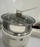 美的（Midea）电煮锅 小电锅 不锈钢0涂层电热锅 宿舍小锅多功能锅 1.6L学生寝室一体泡面小火锅XZC2017G 配蒸笼 实拍图