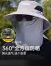 JEEP防晒帽男遮阳帽夏季防紫外线渔夫帽男户外登山帽宽帽檐防晒太阳帽 实拍图