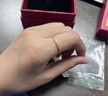 周六福七夕情人节礼物黄金戒指女款碎碎冰车花亮面指环 计价 16号-1.99g 实拍图