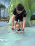 李宁（LI-NING）泳裤男士宽松防尴尬泳衣套装水陆两用黑色短袖两件套07-25 XL 实拍图