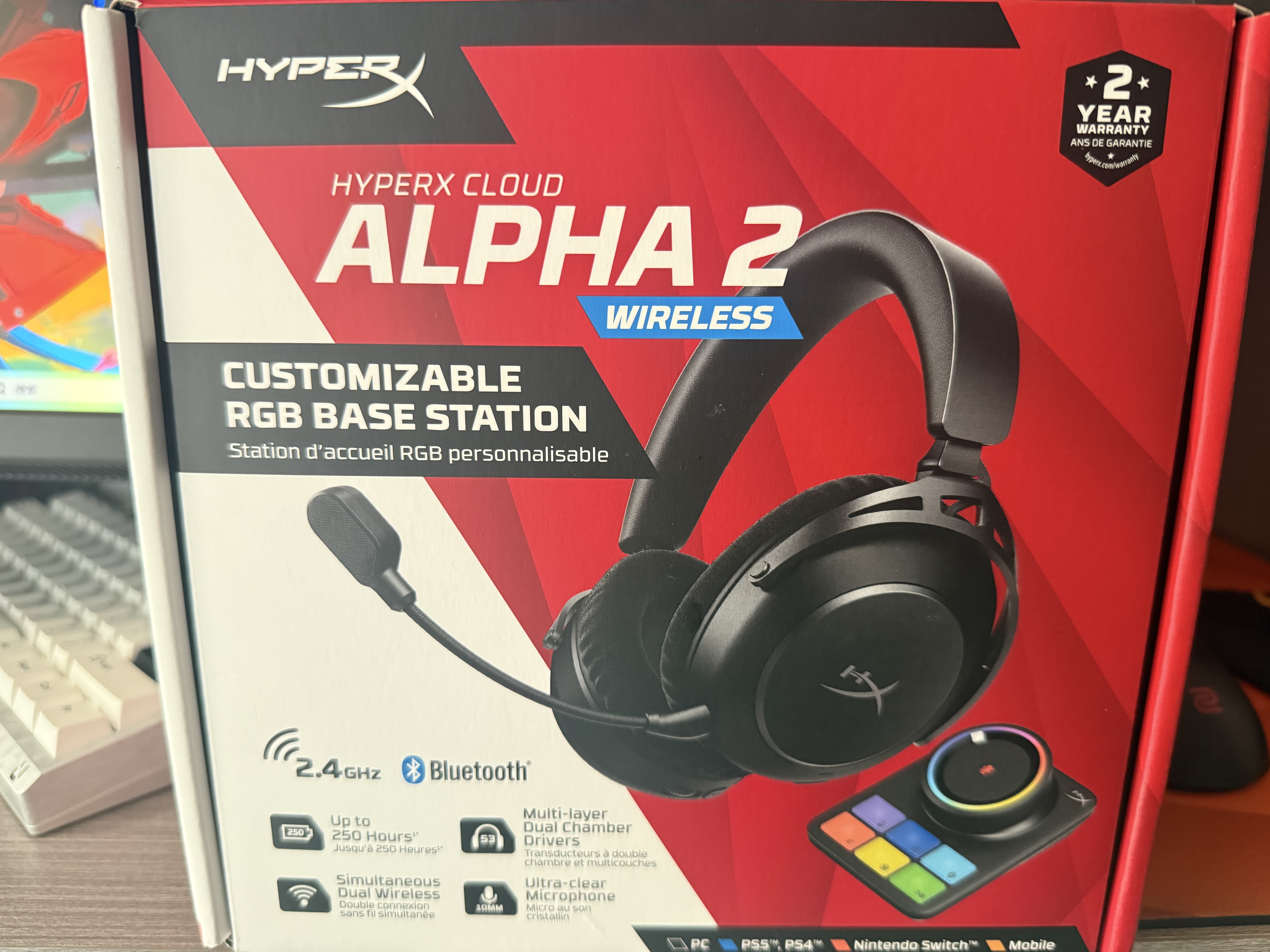 极度未知（HYPERX）Alpha II Wireless阿尔法2无线 黑 头戴式电竞游戏耳机 超长续航 适配三角洲行动影之刃零 实拍图